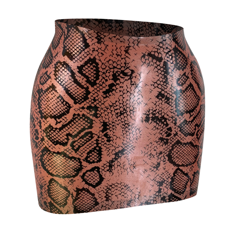 Print Chevron Mini Metallic Pink Snake READY TO SHIP Small / Metallic Pink Snake Custom Order - Vex Inc. | Latex Clothing