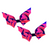 UV Glow Bat Print Latex Bat Hair Bow Set READY TO SHIP  Womens - Vex Inc. | Latex Clothing