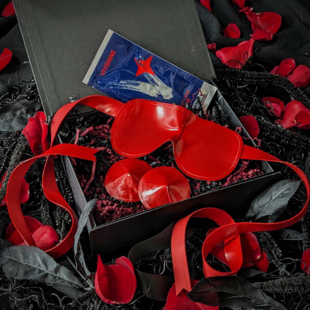 Crimson Secrets GIFT SET READY TO SHIP Red / Small Womens - Vex Inc. | Latex Clothing