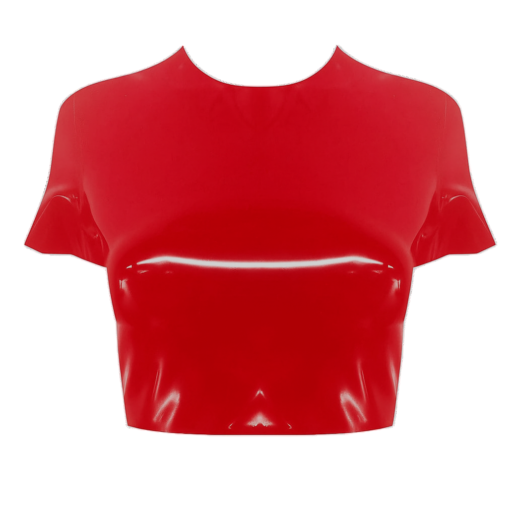 Crop Tee READY TO SHIP Red / Small Womens - Vex Inc. | Latex Clothing