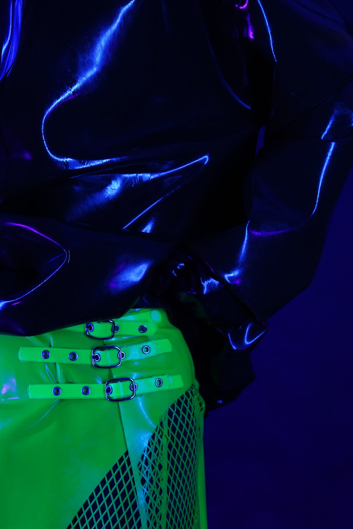 Nebula Fishnet Kilt - Vex Inc. | Latex Clothing