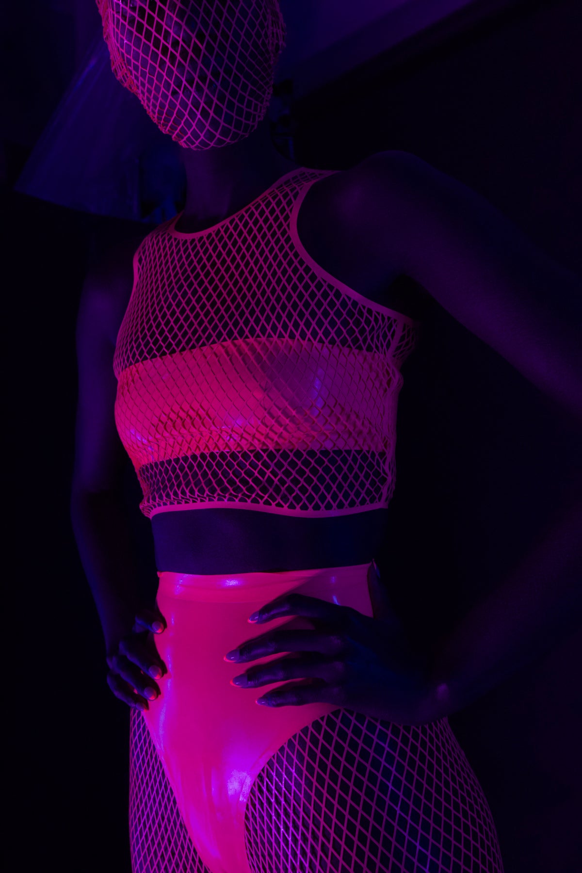 Fishnet Crop Top READY TO SHIP Unisex - Vex Inc. | Latex Clothing