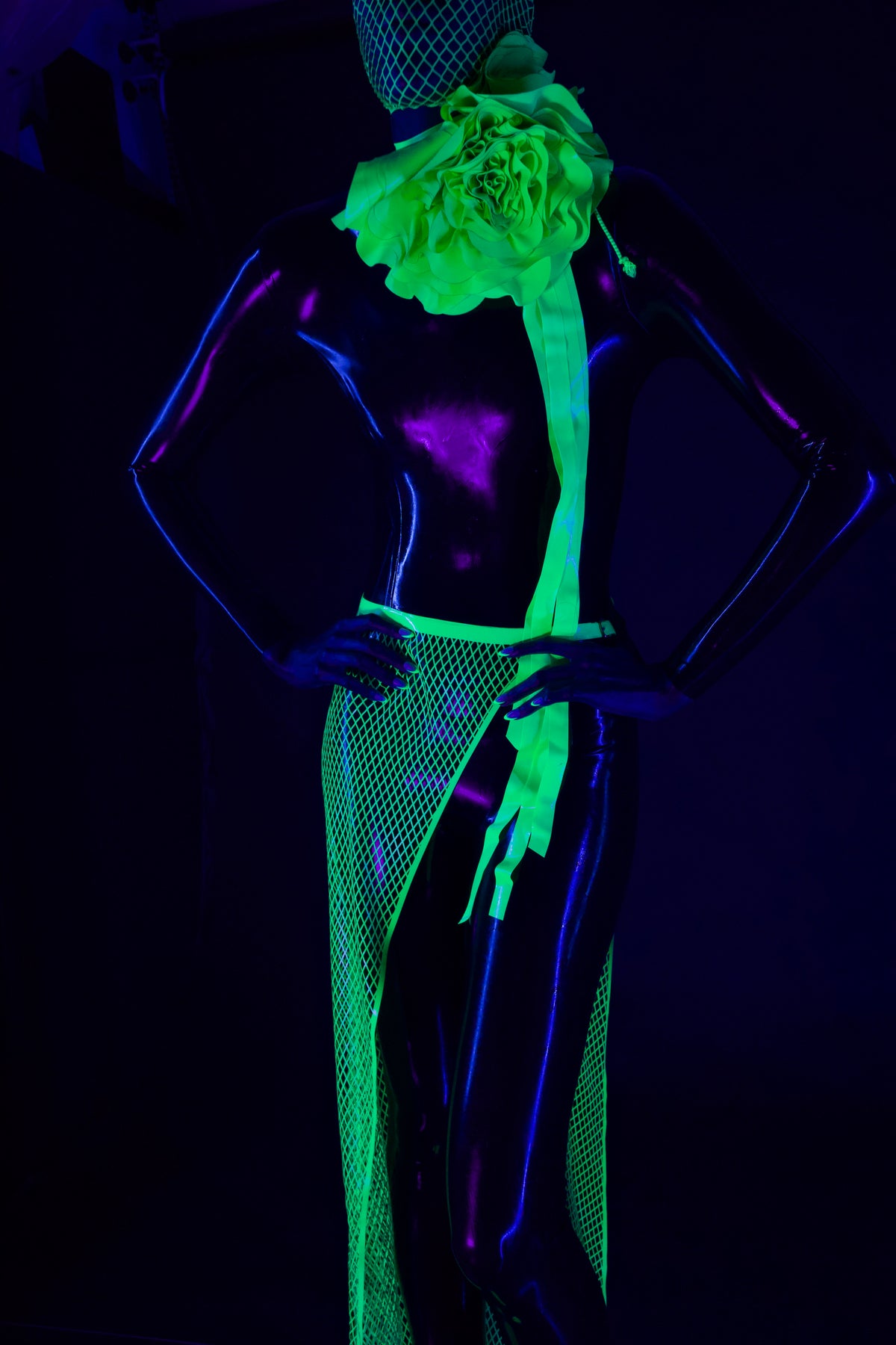 Zodiac Fishnet Wrap Skirt - Vex Inc. | Latex Clothing