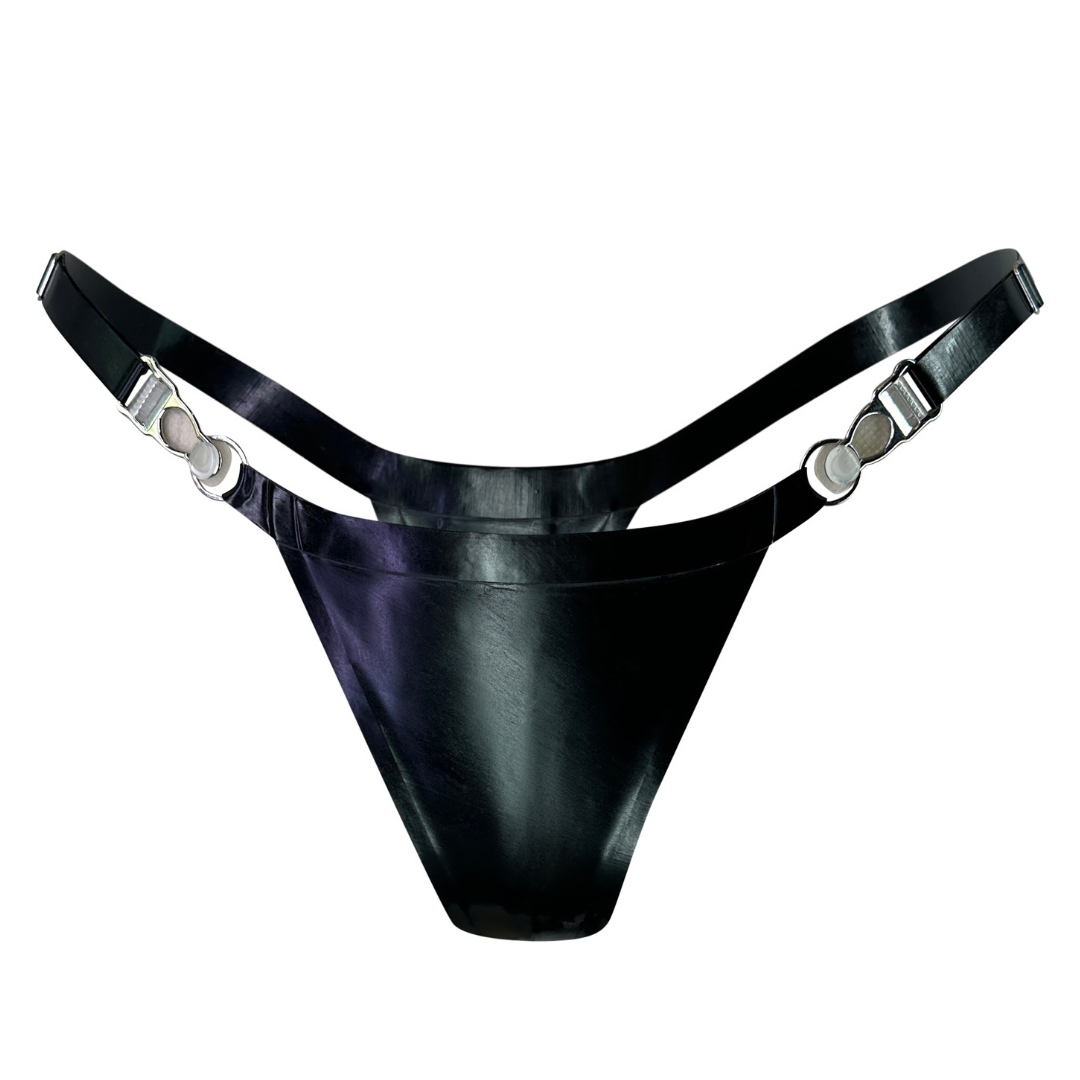 Garter Thong  Latex Thong with Garter Clips | VEX Latex - Vex Latex