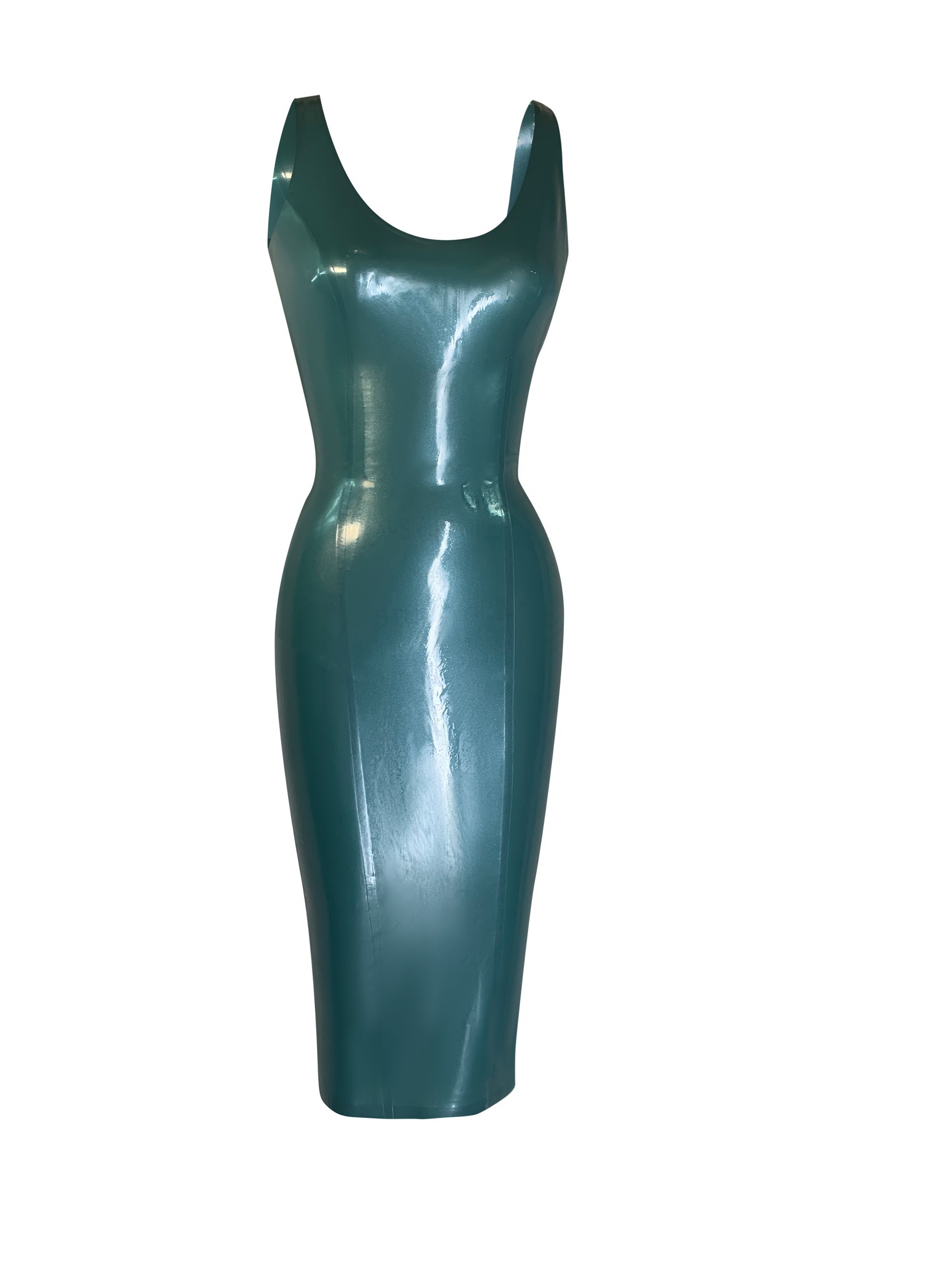 Streamline Pencil Dress READY TO SHIP Small / Electric Blue Womens - Vex Inc. | Latex Clothing