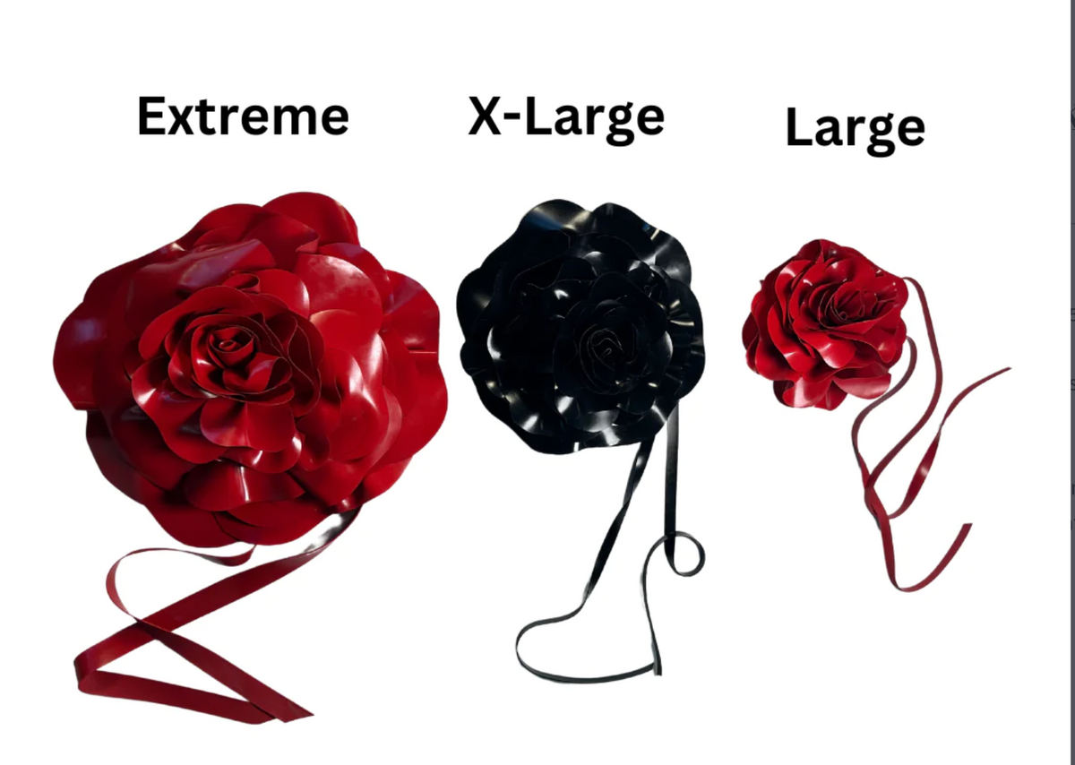 XL Flower Wrap Choker READY TO SHIP Womens - Vex Inc. | Latex Clothing