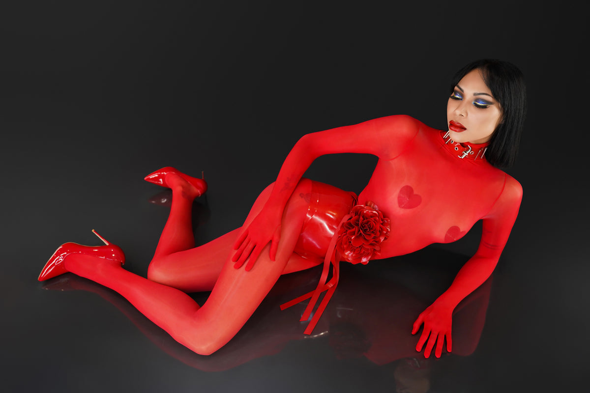 Voltage Choker READY TO SHIP Small/Medium / Red unisex - Vex Inc. | Latex Clothing