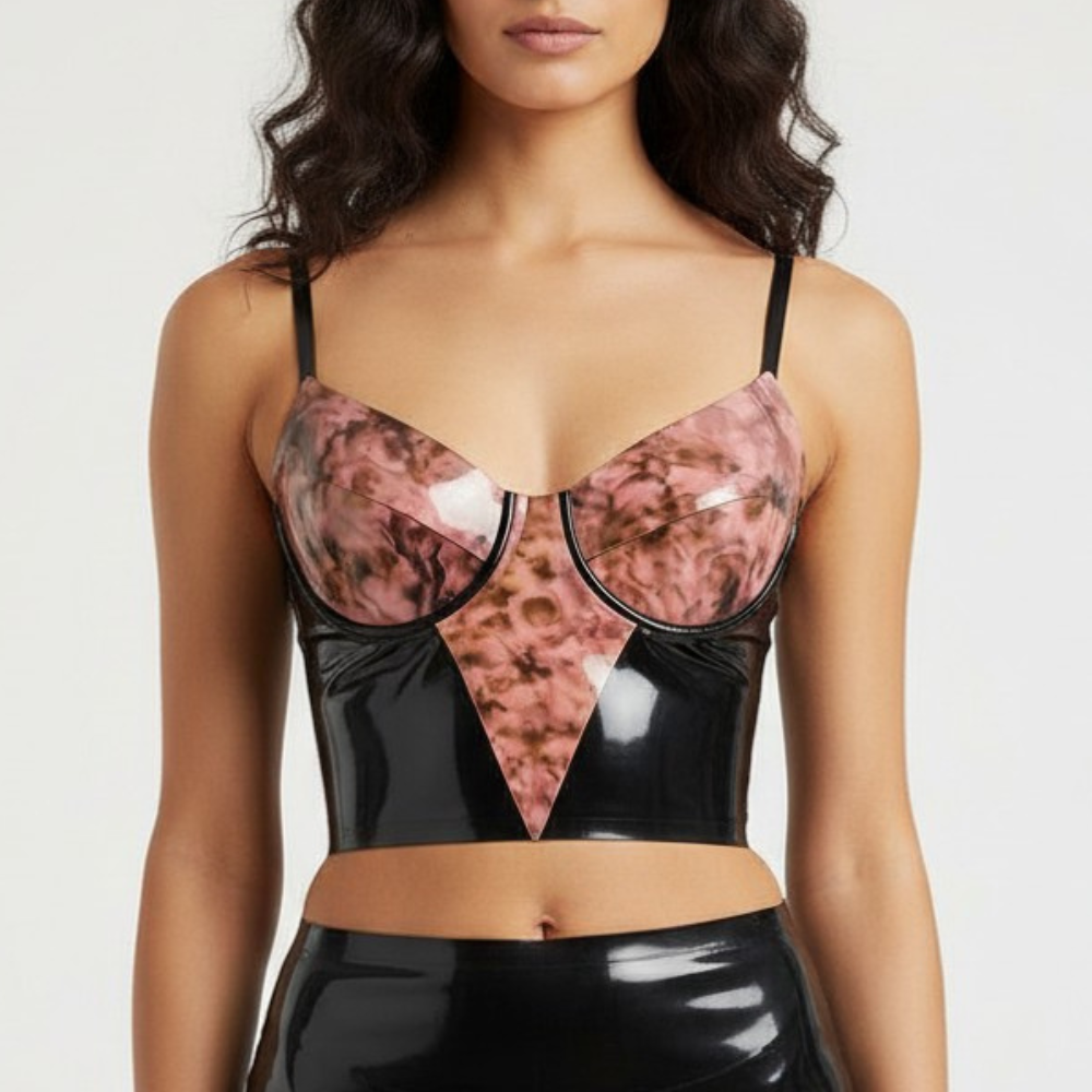 Print Marble Bustier READY TO SHIP Womens - Vex Inc. | Latex Clothing