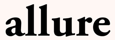 The word allure is written in bold, black, lowercase letters on a light background.
