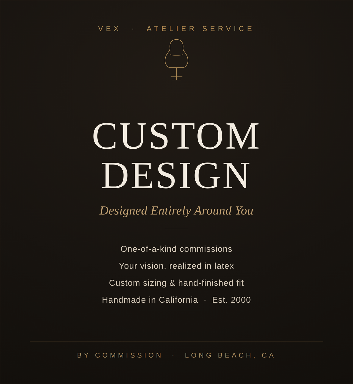 Vex Custom Design — bespoke latex atelier service