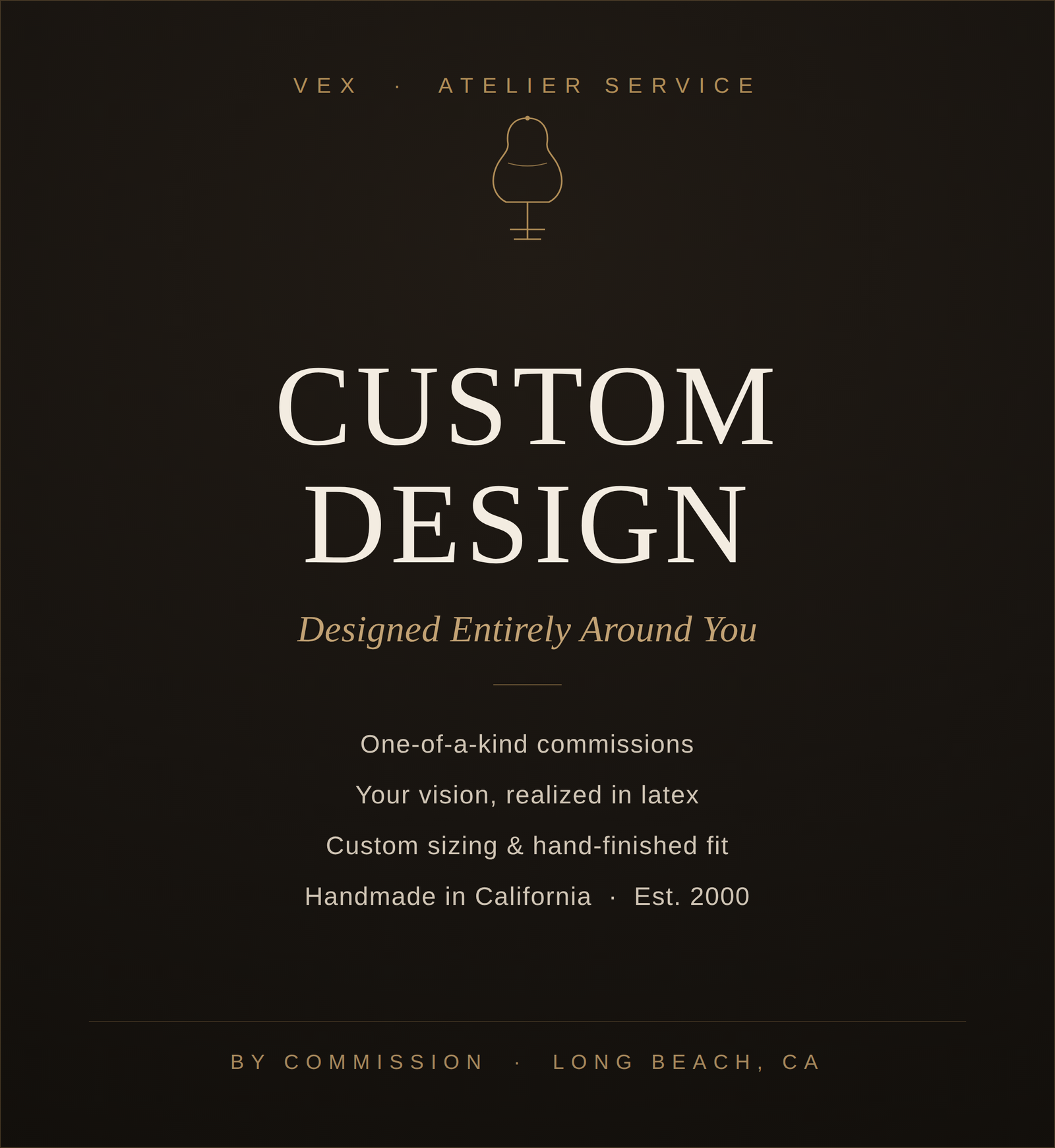 Vex Custom Design — bespoke latex atelier service