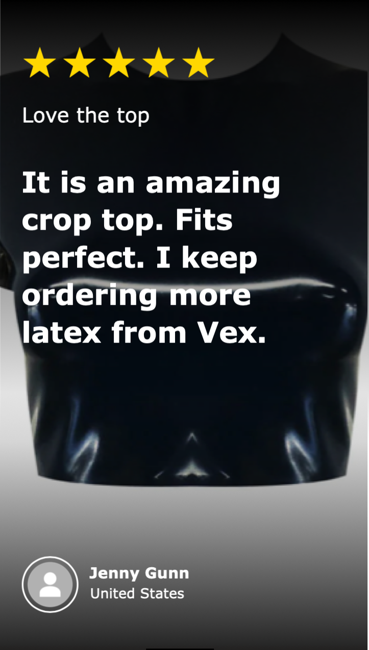 Crop Tee - Essentially Vex Womens - Vex Inc. | Latex Clothing
