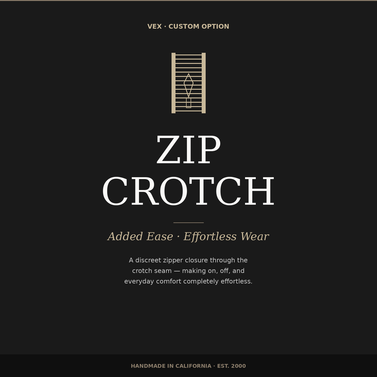 Zip Crotch Add On - Vex Inc. | Latex Clothing