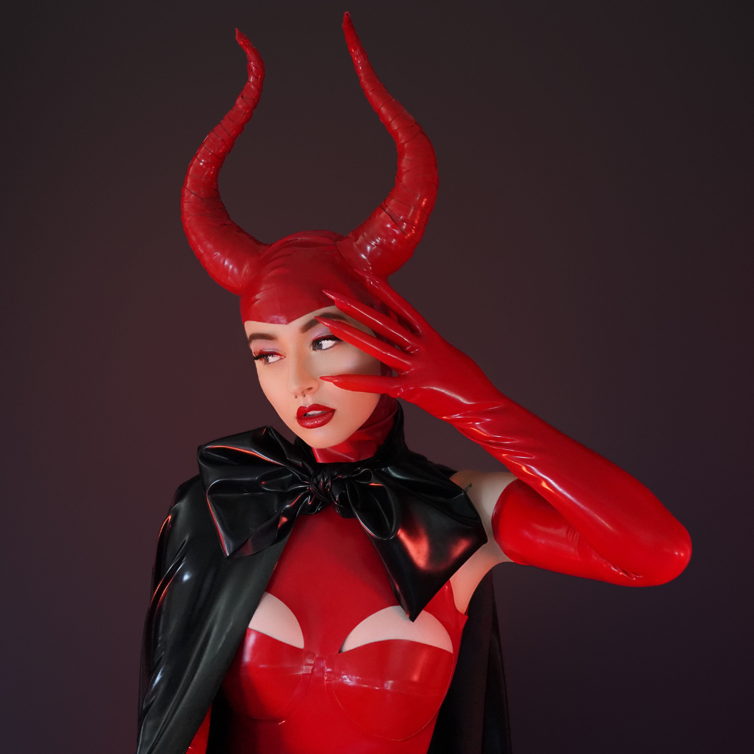 Lucifer Gloves - Spider Web Nails Edition - ONE OF A KIND - READY TO SHIP - Vex Inc. | Latex Clothing