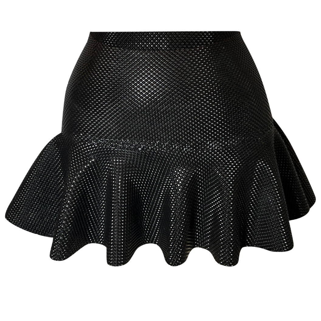Latex Mini Skirt by Vex Clothing -Deco Circle Skirt - Vex Latex