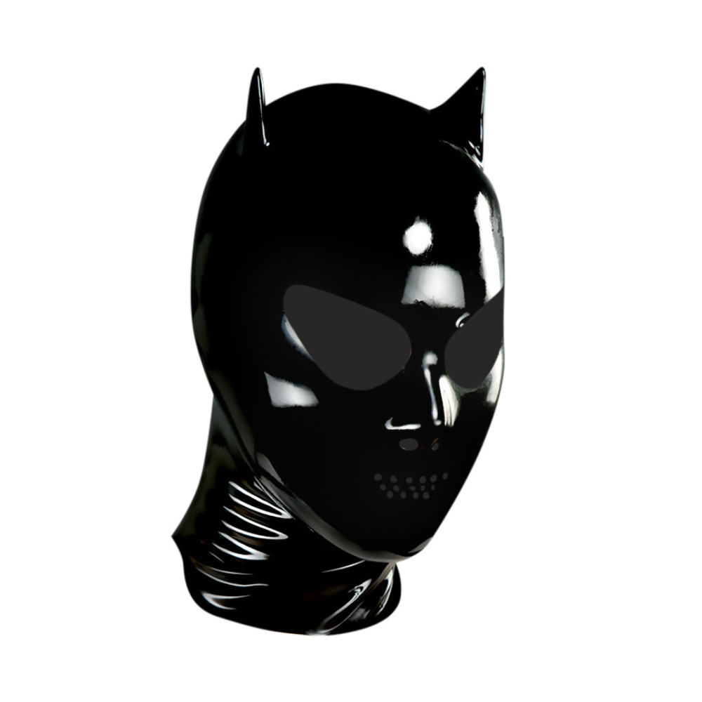 The Silent Devil Hood READY TO SHIP XL (Heavy Weight) / Red Clothing - Vex Inc. | Latex Clothing