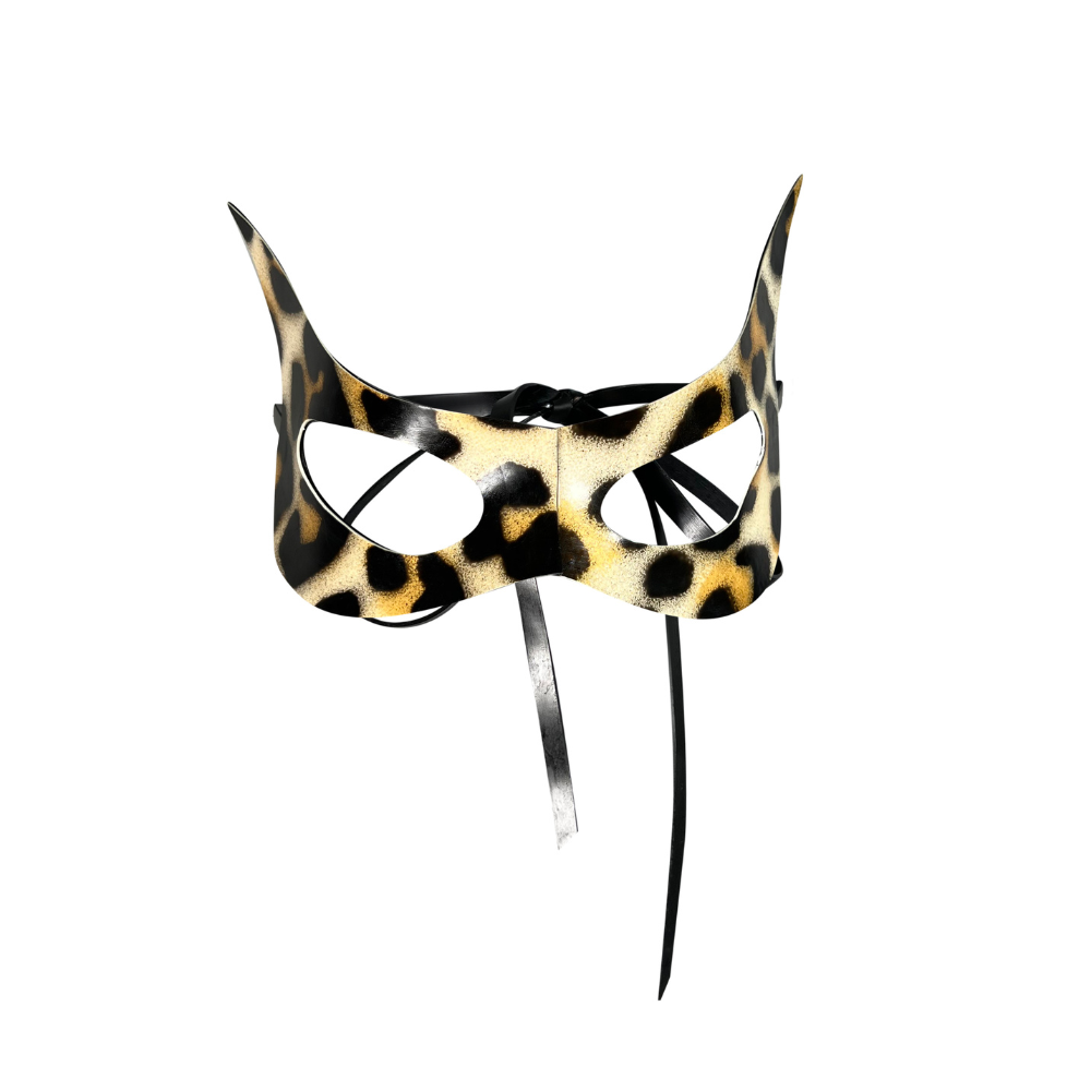 Print Masquerade Mask READY TO SHIP Leopard Womens - Vex Inc. | Latex Clothing
