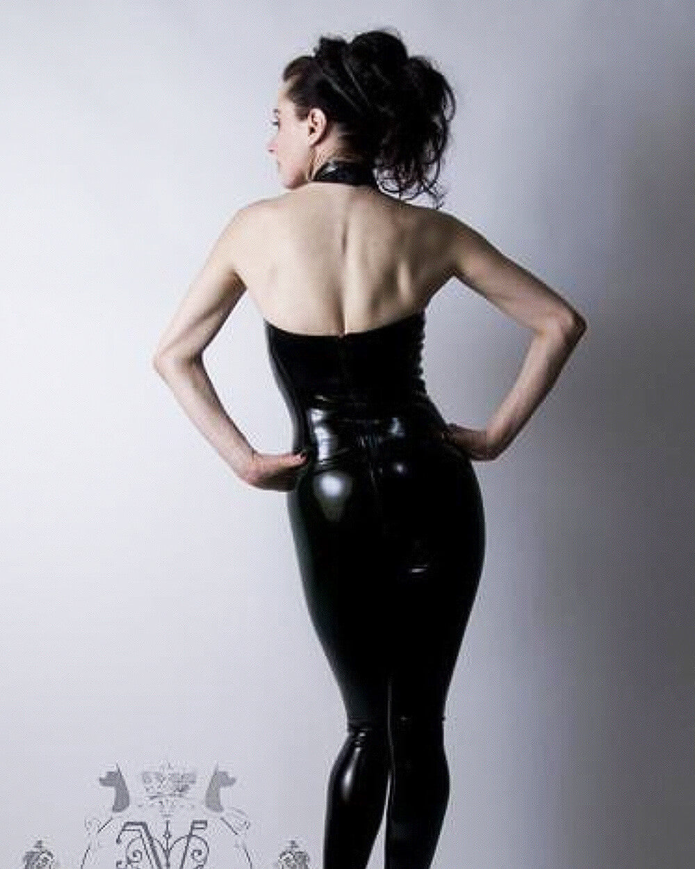 Zwarte Latex Modieuze Kokerrok,Minirok van Natuurlijk Rubber met Hoge Taille en Rits Aan de Achterkant L Zwarte Latex Modieuze Kokerrok,Minirok van Natuurlijk Rubber met Hoge Taille en Rits Aan de Achterkant L