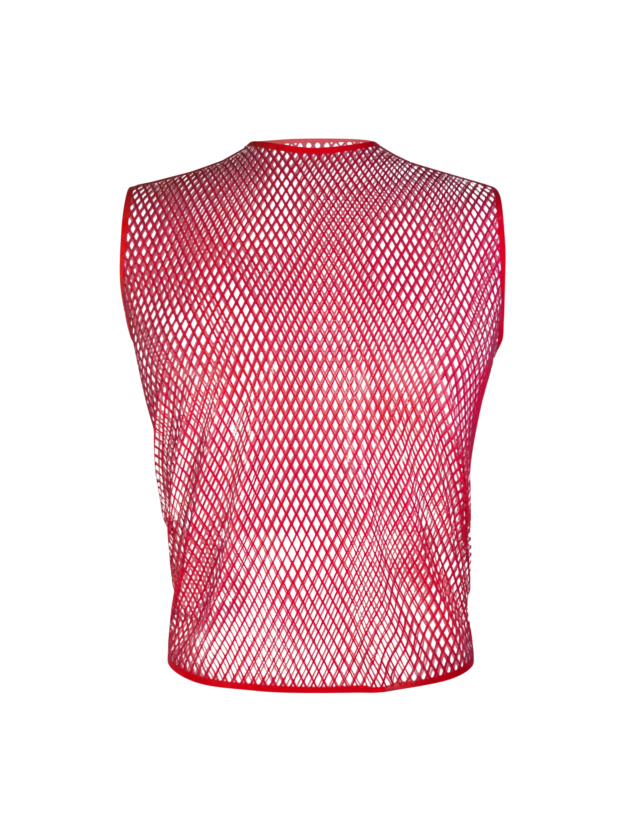 Fishnet Muscle T READY TO SHIP Small / Red Mens - Vex Inc. | Latex Clothing