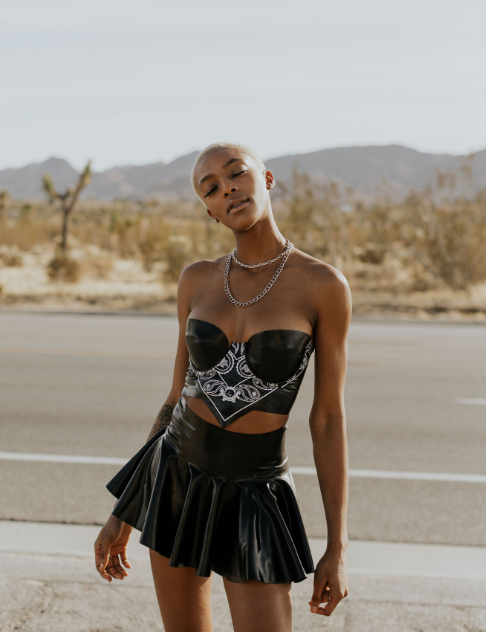 Deco Skirt READY TO SHIP  Womens - Vex Inc. | Latex Clothing