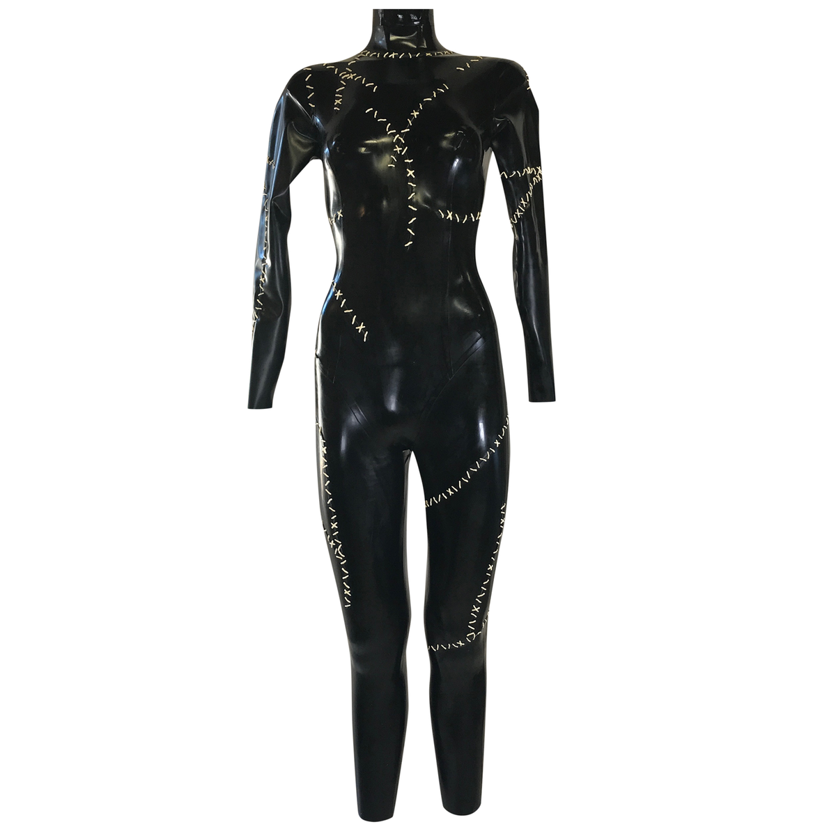 Stitched Catsuit READY TO SHIP XS / Black Womens - Vex Inc. | Latex Clothing