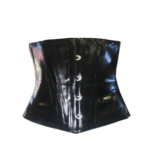 Vintage Latex corset waist cincher belt, Buckles and zip – TCTvintage