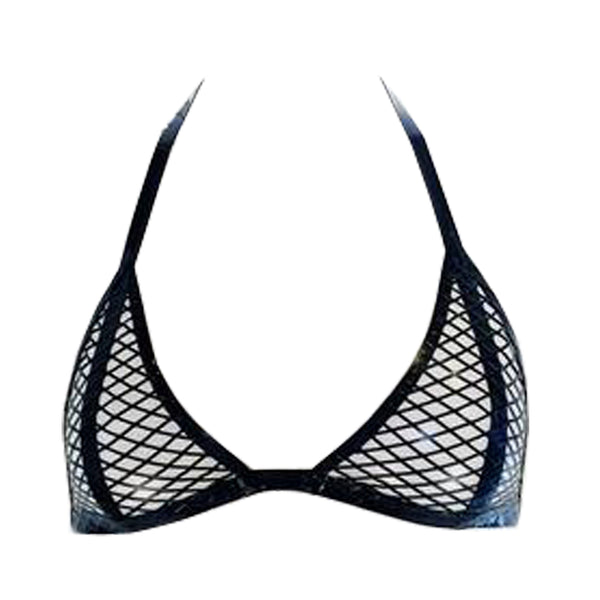 Bikini Top Blue Dior Oblique Technical Fabric