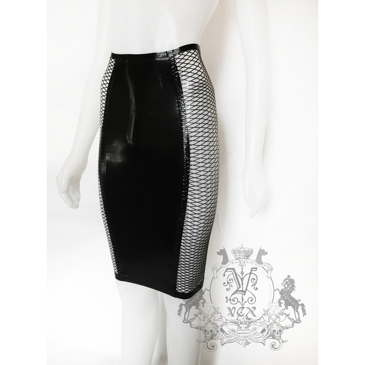 Hourglass Fishnet Skirt Default Title Womens - Vex Inc. | Latex Clothing