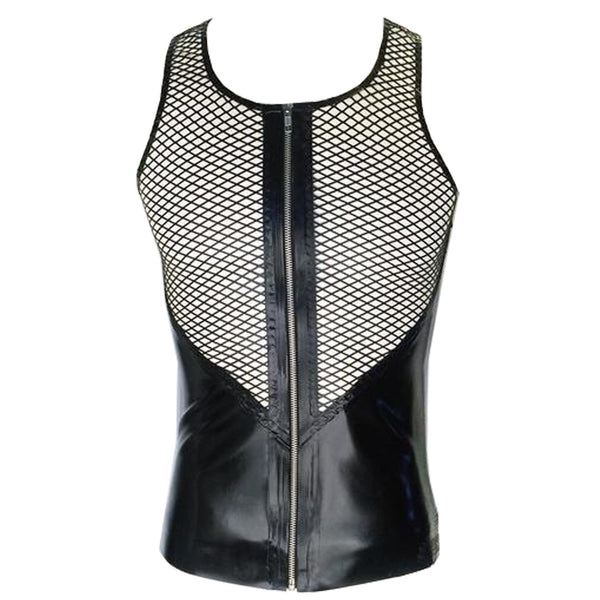 Mens latex rubber tank top by Vex Clothing - Memelon Tank - Vex Latex