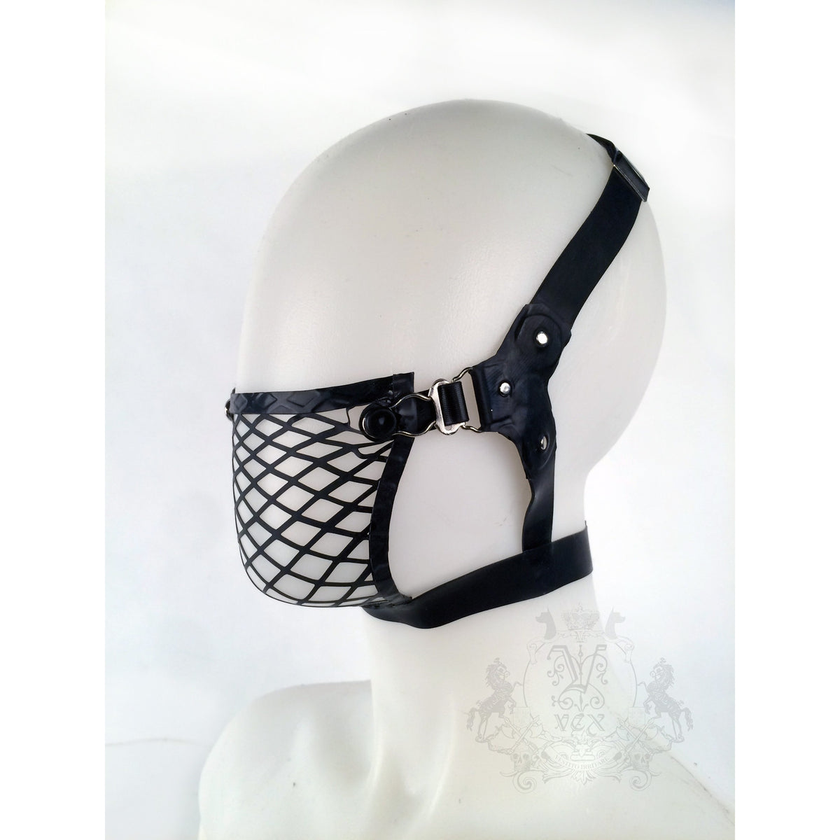 Latex Fishnet Muzzle Default Title Unisex - Vex Inc. | Latex Clothing