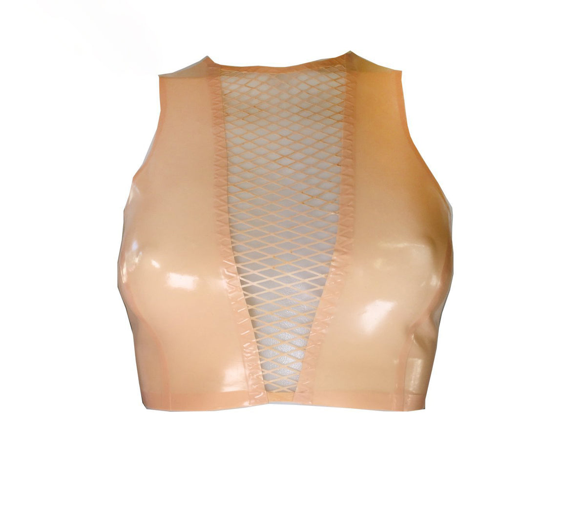 V-Fishnet Crop Top READY TO SHIP  READY TO SHIP - Vex Inc. | Latex Clothing